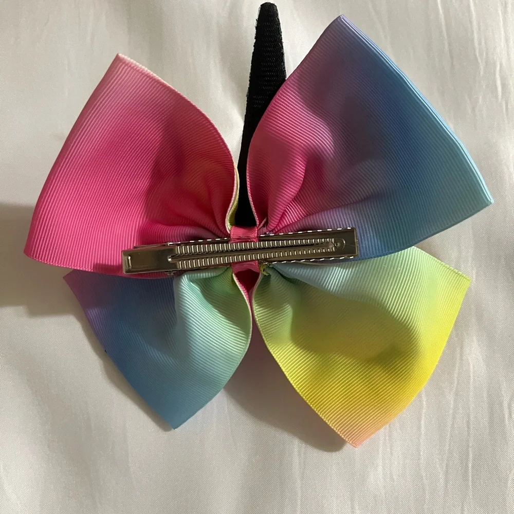 Colorful Girl Unicorn Hair Bow 6” inches